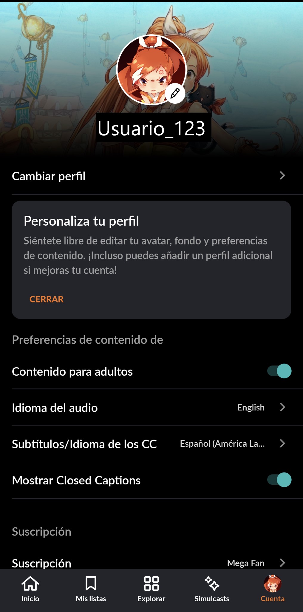 Creación de perfiles múltiples – Soporte y servicio al cliente | Ayuda de  Crunchyroll