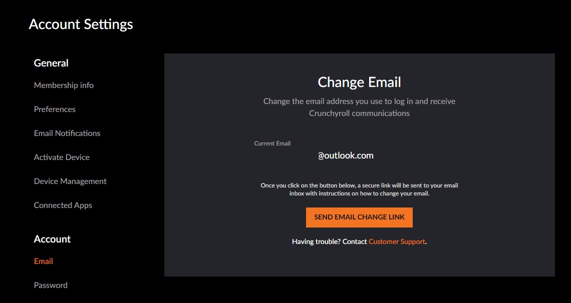 How do I change my email address? Support & Customer Service Crunchyroll Help