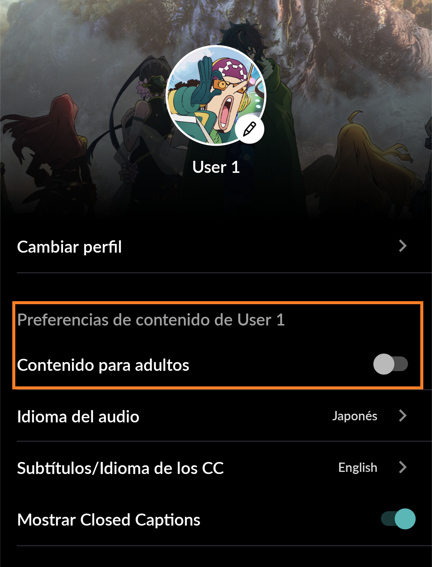 Cómo habilitar el contenido para adultos? – Soporte y servicio al cliente |  Ayuda de Crunchyroll